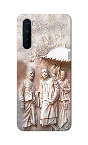 Image of Printed Hard Back Cover Case for OnePlus Nord 5G - 2020 Model | OnePlus Nord 1 Back Cover (Sai Baba) -1803