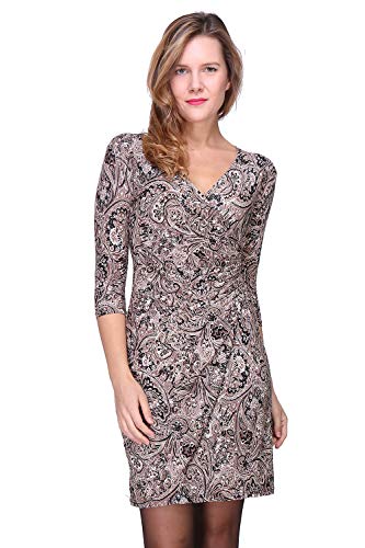 Revdelle - Robe Cache Coeur Col V Made in France Manches Longues pour Femme Myriam Cover