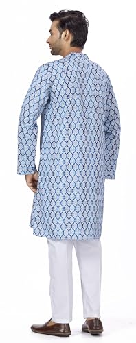 Image of Studio Shringaar Men's Cotton Relaxed Fit Straight Kurta