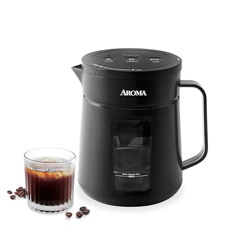 AROMA® 5-Minute Instant Cold Brew Coffee Maker with Pressure Infusion Cold Brew Coffee Carafe (17 Ounces)