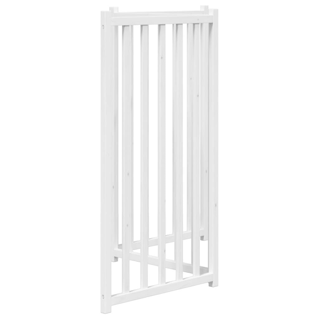 Hundegitter Freistehend Weiß - 3-TLG. Hundetor Faltbar aus Tannenholz, 150x90 cm Absperrgitter ohne Bohren für Hunde, Treppenschutzgitter für Wohnzimmer & Küche
