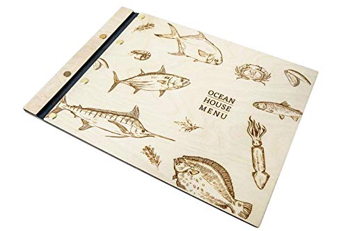 Wooden Menu Holder Menu Booklet-Menu Covers, Menu Board for Restaurant, Wood Clipboard, Hard Menu Covers, Restaurant Menu Covers, Menu Folder, Leather Menu Cover, Wooden Rustic Clipboards