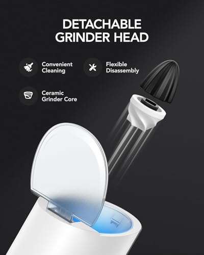 FORLIM Gravity Electric Salt & Pepper Grinder Set - Automatic & Adjustable