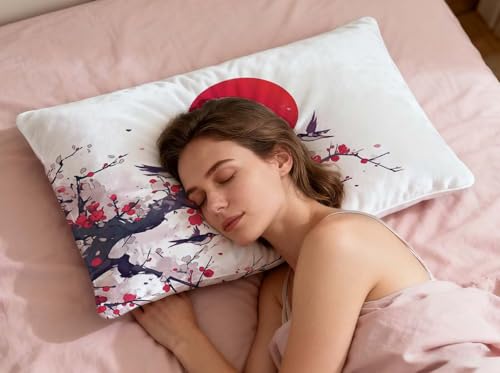 Housse de coussin rouge 60x90cm avec impression recto verso lot de 2