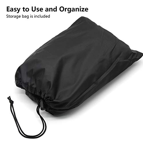 Zero-Turn Mower Cover, Universal Fit Heavy Duty 600D Polyester Oxford, Weatherpoof Uv Protection With Windproof Buckle, Drawstring & Cover Storage Bag, Tractor Cover Up To 60" Lawn Mower Decks #TOP5