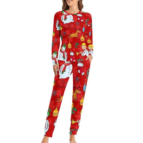 Pyjama de Noël femme rouge : sleepwear confortable pour vos nuits d'hiver