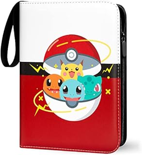 Trading Card Binder,Card Binder 50 Pages 400 Cards Capacity,Trading Card Albums,Waterproof PU Leather Card Binder,Collectible Card Album It is the Gift for Boys Girls(Red--400)