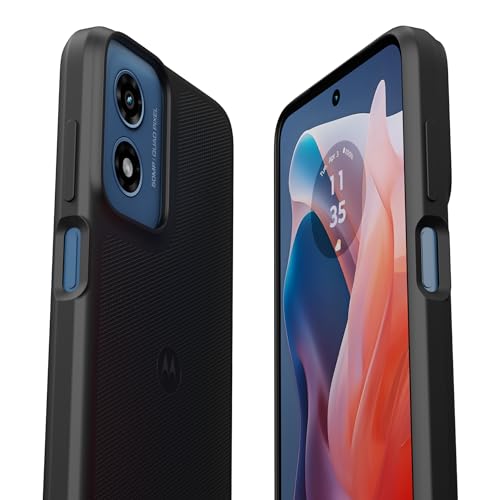 Image of Motorola Moto G Play (2024) Textured Protective Case- Black - Precision fit Shock Absorbing Cases for Enhanced Phone Grip, Style, Drop Protection for Your Moto G Play 2024