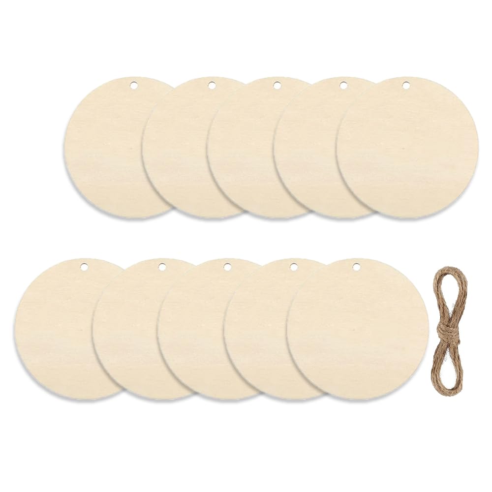 50 Craft Disque Rondelles En Bois, Rondin De Bois 6-7Cm,Sans