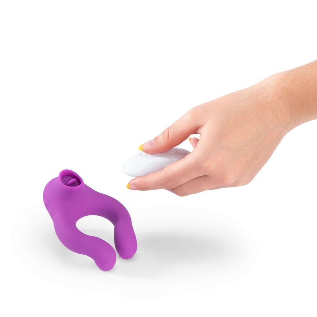 Platanomelón - Vibrador para Parejas con 9 Patrones de Vibración y Control Remoto, Juguete Erótico Sumergible y Recargable - Fenda Lila