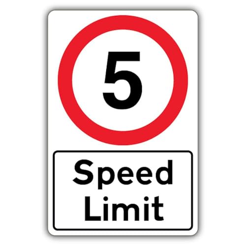Panneau de sécurité Speed Limit 5 MPH en alu composite 300x450mm