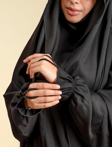 Image of NAZNEEN Saudi Jilbab Full Length and Noise Pc MATT NIDA Fabric with extra panel to cover face