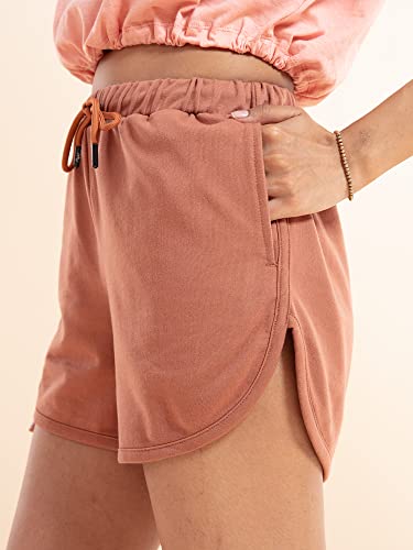 Image of NYKD Solid Cotton Shorts for Women with Pocket | Casual, Sports, Night Wear - NYK039