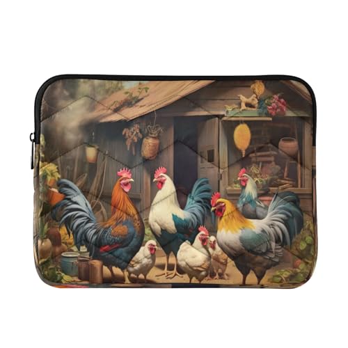 Funda para portátil Farmhouse Roosters 13-14 pulgadas miniatura 1