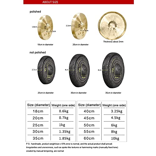 Originele Bao Gong-Hand Gong-Hu Dezhou Gong-klank zeer goed-Brass Copper Percussion Yoga Healing Symphony Orchestra… - Image 3