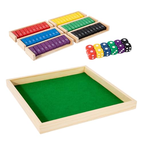 Juego Shut The Box de madera como regalo interactivo para reuniones festivas