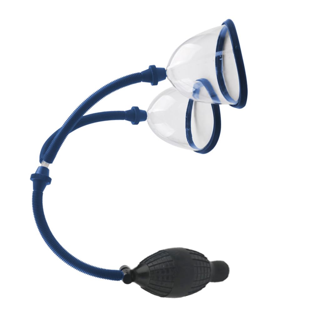 Ventouses pour mamelons Ensemble à vide avec aspiration extrême Agrandissement des mamelons Pompe vaginale à vide Ventouses clitoridiennes SM Sextoy pour femmes et couples (Bleu, 10x10 cm)