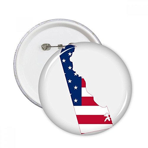 Badge rond Delaware USA pour personnaliser vos vestes et sacs à dos au quotidien