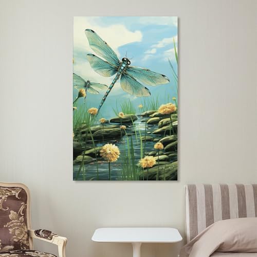 Impression sur toile de libellules avec finitions esthétiques durables - 7