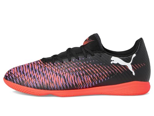Image of Puma, Men's, Future 8 Play Indoor Trainer Soccer Shoes, Puma Black-Puma White-Glowing Red, 7
