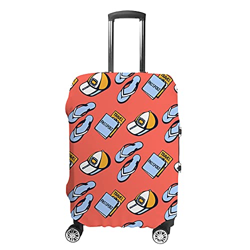 Housse de protection pour valise orange L CHEHONG en polyester