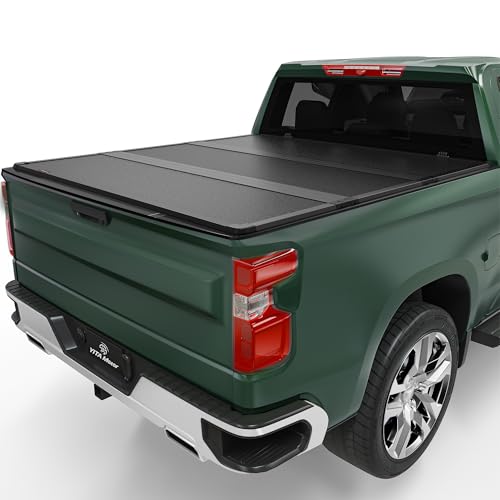 YITAMOTOR FRP Hard Tri-fold Truck Bed Tonneau Cover Fits for Chevy Silverado/GMC Sierra 1500 New...