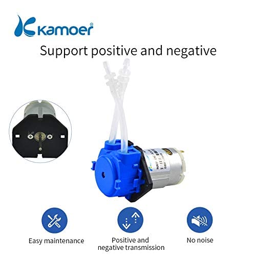 Pompe péristaltique à faible débit 12V dc Kamoer NKP liquide petite pompe | DIY de dosage pour aquarium laboratoire analytique 3mm ID x 5mm OD