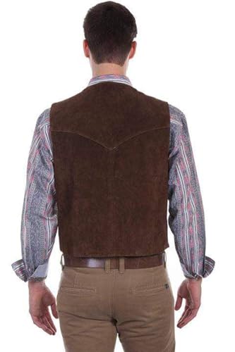 Image of Scully Saddle Tan Soft Touch Lambskin Western All Leather Vest 507