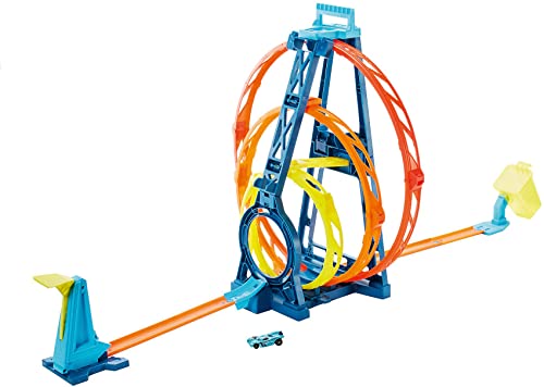 Mattel DTN42 - Hot Wheels - Criss Cross Crash, Trackset Mit Einem Fahrzeug Von Netto Marken