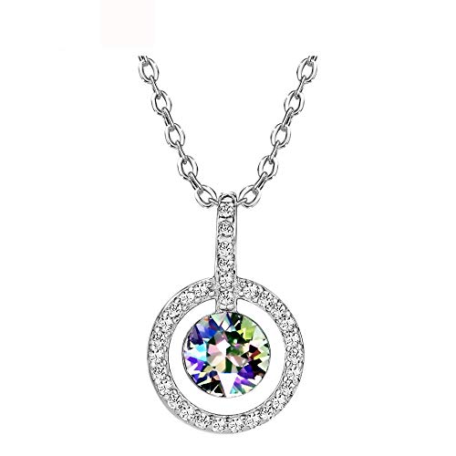Colliers longue chaîne strass cristal argenté S925 femme