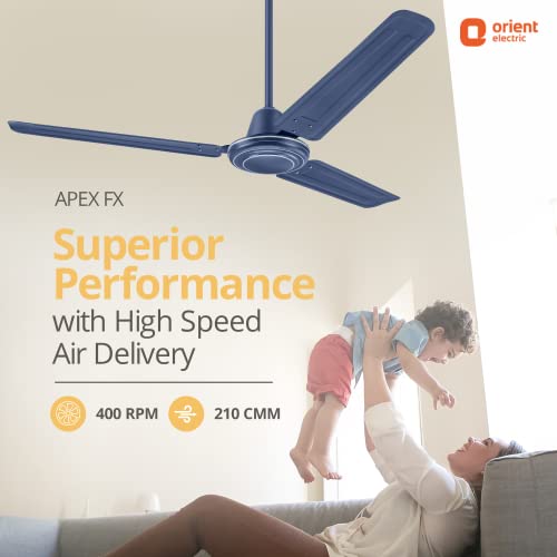 Image of Orient Electric 1200 MM APEX FX High-Speed Ceiling Fan (Matt Blue, Pack of 1)