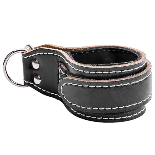 ANNJUC Correa de tobillo de cuero, puños ajustables de piel de vacuno, correas de tobillo para máquina de fitness, entrenamiento, entrenamiento en piernas, caderas, pies, resistencia, fuerza de pierna