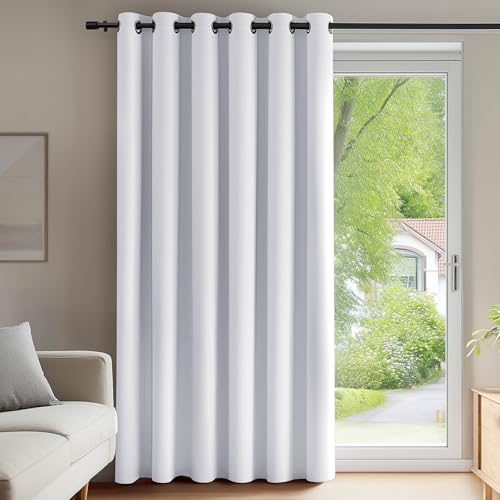 Deconovo Cortinas Dormitorio Salon Opacas Moderna con Ojales, Cortinas Termicas Aislantes Frio y Calor 200x270 cm(Ancho x Alto) Gris Perla, 1 Pieza