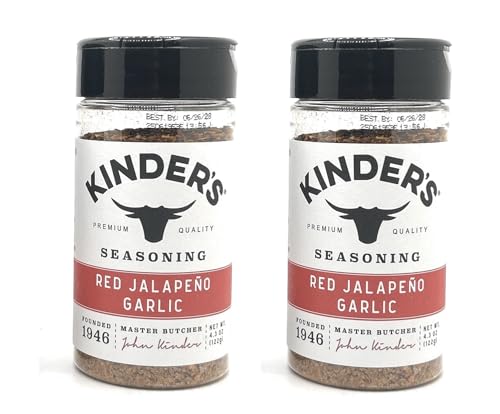 Kinder's Seasonings & Rubs - 2 bottles (Red Jalapeno Garlic 4.3oz)