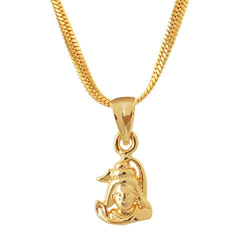 Image of Handicraft Kottage Chain Pendant Durga Mata, Shivji, Sai Baba Locket With Chain, Traditional Pendant Chain For Women, Men Fashion Jewelley For Wedding, Party & Daily Wear