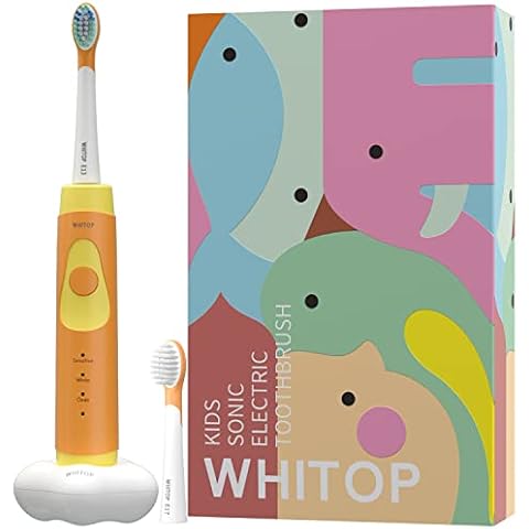 WHITOP ED03 Electric Toothbrush for Kids Rechargeable Sonic Electronic Children Toothbrushes with Timer, IPX8 Waterproof , 3 Modes Wireless Charging Automatic Toothbrush for Boys and Girls Cover