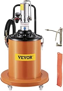 BestEquip Portable 20L Grease Pump Set Electric 5 Gallon Air Operated Grease Pump with 20FT High Pressure Hydraulic Hose