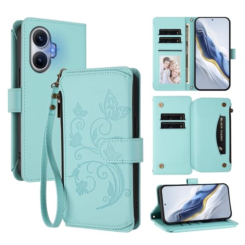 Cover Compatibile con Redmi Turbo 4 Pro con Xiaomi Poco F7 5G Cordinoã€5 Portacarteã€ã€Portafoglio a cernieraã€ã€Chiusura magnetica〠Stand Flip Custodia Blue