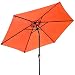 Sorbus Outdoor Umbrella, 10 ft Patio Umbrella with Tilt Adjustment and Crank Lift Handle, Perfect for Backyard, Patio, Deck, Poolside, and more (Orange)