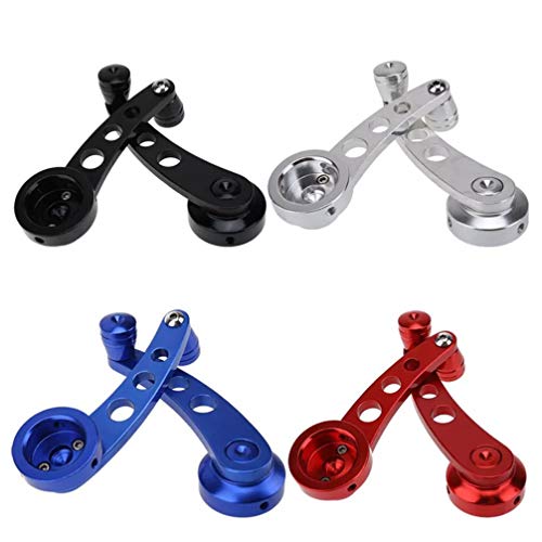 Image of Veemoon 1Set Aluminum Car Window Crank Handle Set Blue Replacement Winders for Manual Windows Includes Adapters Mounting Hardware Fits Vehicles