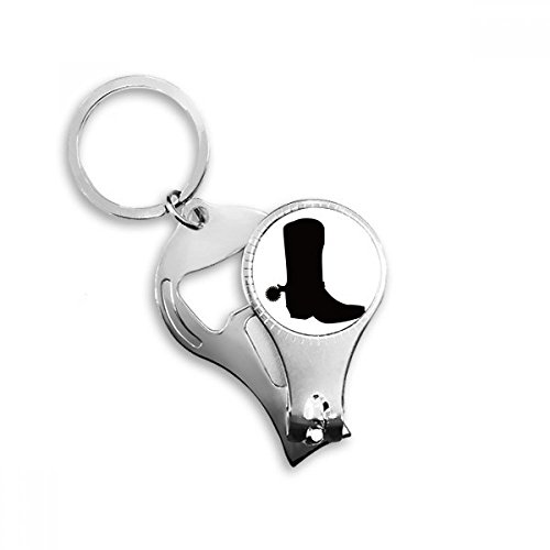 Pince à ongles porte-clés et ouvre-bouteille motif botte femme