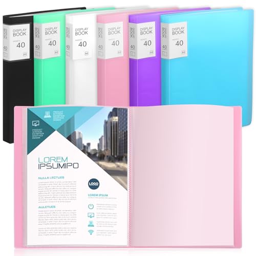 Portefeuille artistique 23,1 x 31 cm livre de présentation 40 poches pour organiser vos dessins