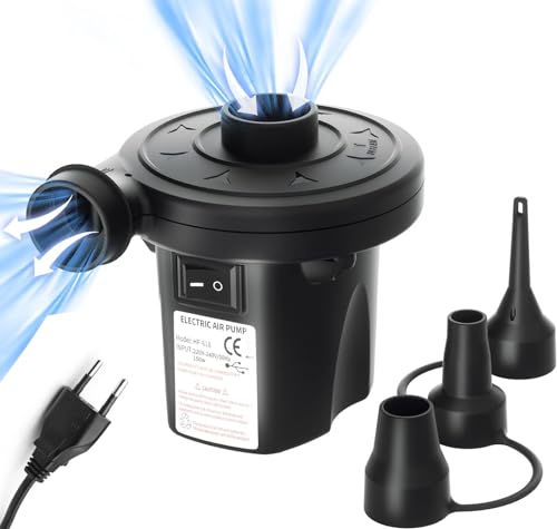 Nestling Pompa ad aria elettrica, pompa elettrica per gonfiabili, pompe per piscine 220-240 V/150 W,...