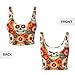 Women Girls Summer U-Shaped Back Sports Bras Elastic Day of The Dead Mexican Skull Floral Art Athletic Tops with Pads Quick Dry Sportswear for Workout Training