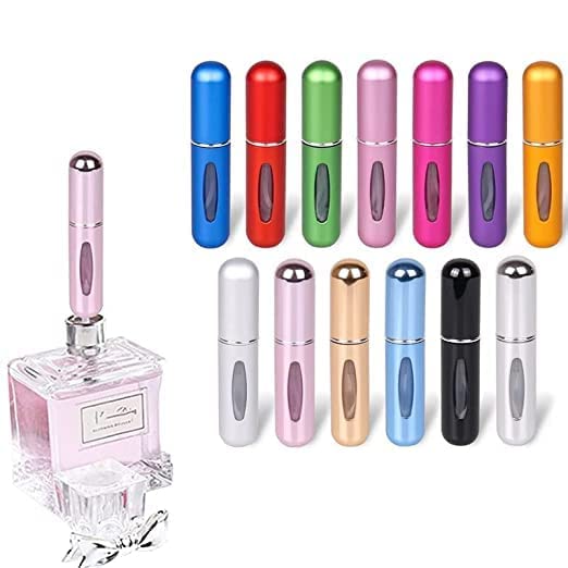Travel Mini Perfume Refillable Atomizer Container, Portable Perfume Spray Bottle, Travel Perfume Scent Pump Case Fragrance Empty Spray Bottle for Traveling and Outgoing - Multicolor (1)-picture-25