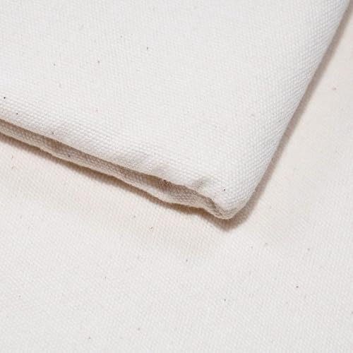 Image of Cotton Duck Cloth Fabric Durable, 10 Oz Natural Canvas Material 60 inch Width
