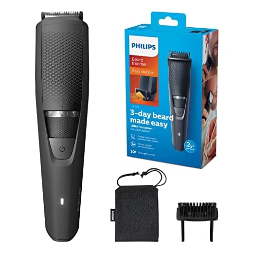 Philips BT3226/14 Barbero Recortadora de Barba y Pelo, funda de viaje, sistema Lift & Trim, 20 posiciones, funda de viaje, Negro