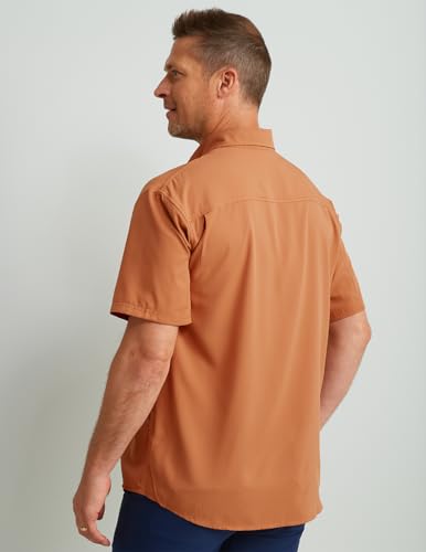 Image of HUK Men's Tide Point Kc Scott Original Artwork Short Sleeve Shirt, Fishing Button Down