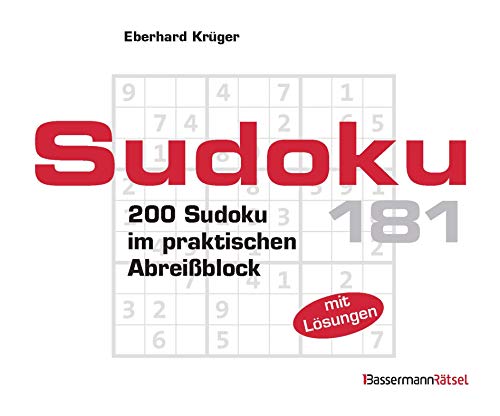 Eberhard Krüger - GEBRAUCHT Sudoku Block 181 200 Sudoku im praktischen Abreißblock - Preis vom 12112023 060208 h