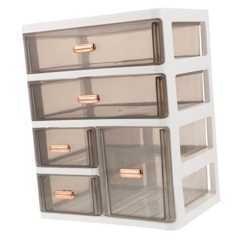 Organisateur de bureau plastique transparent boîte rangement minimaliste